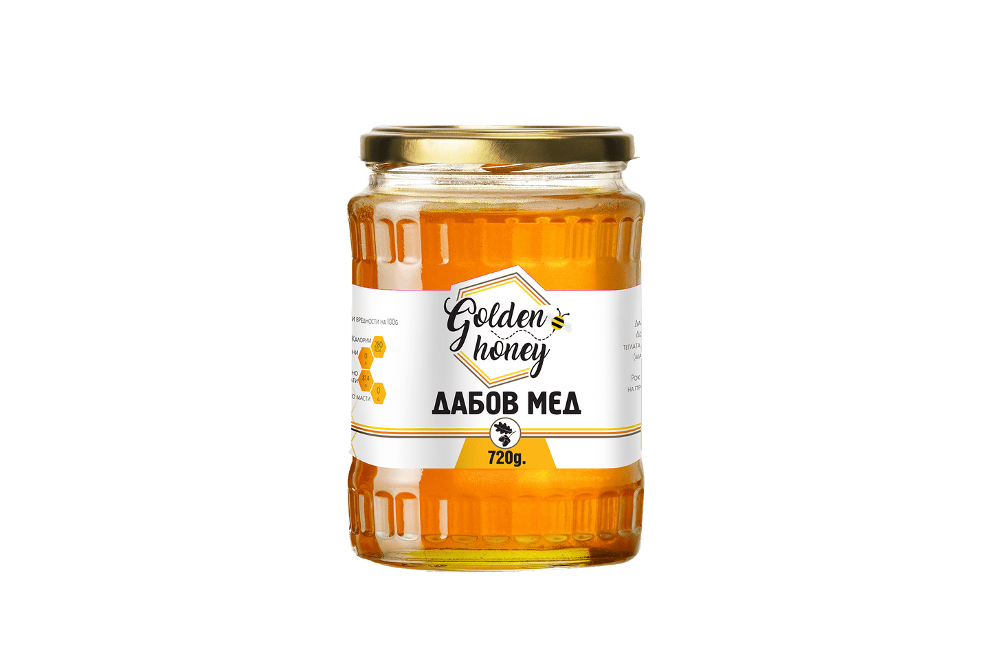GOLDEN HONEY Дабов Мед 720г - My Store