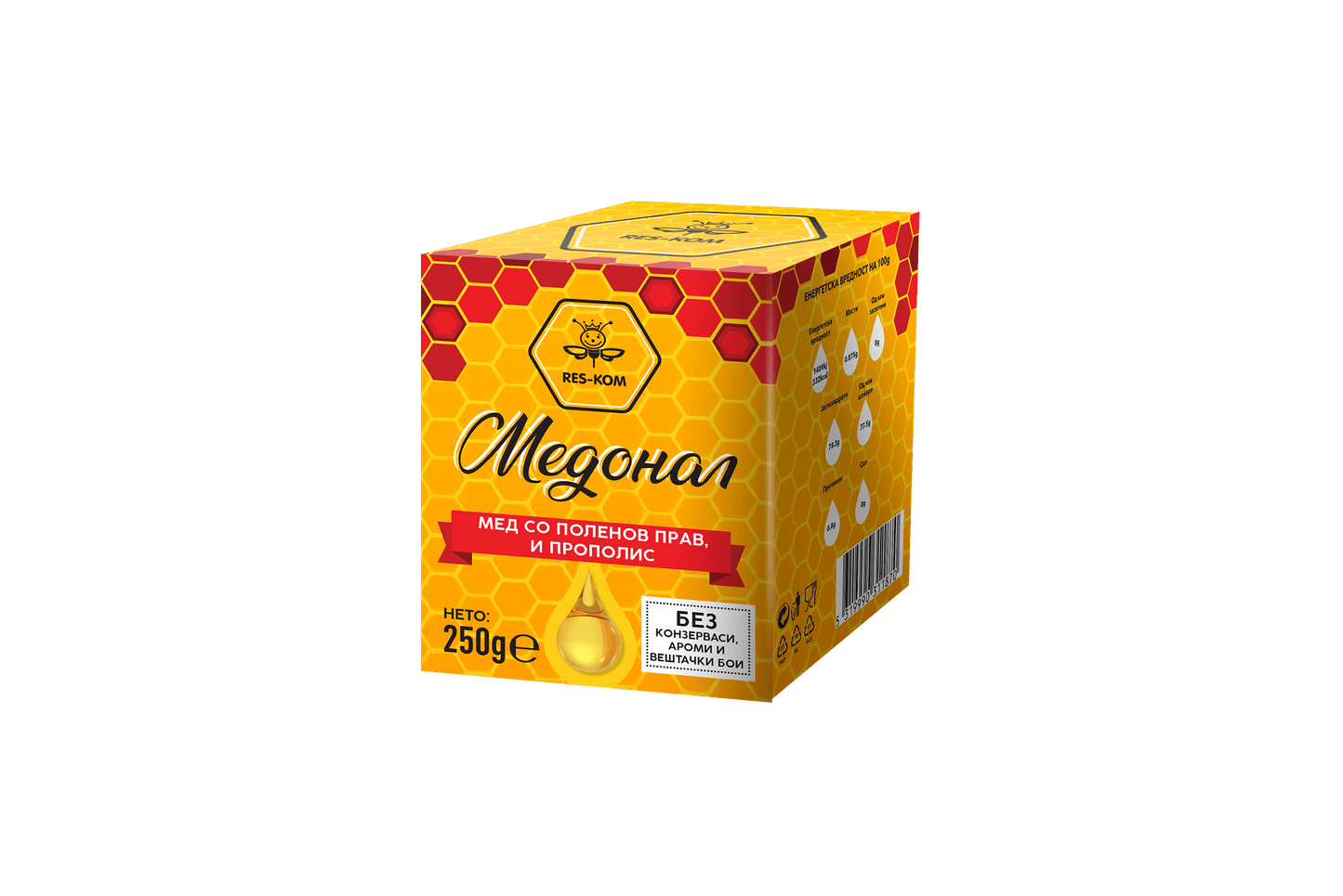 Медонал - мед со поленов прав и прополис - My Store
